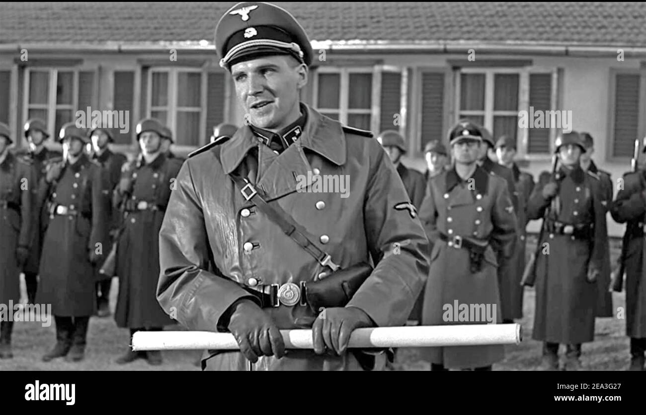 SCHINDLER'S LIST 1993 Universal Pictures film with Ralph Fiennes as Amon Göth, Commandant of Plaszów labour camp Stock Photo