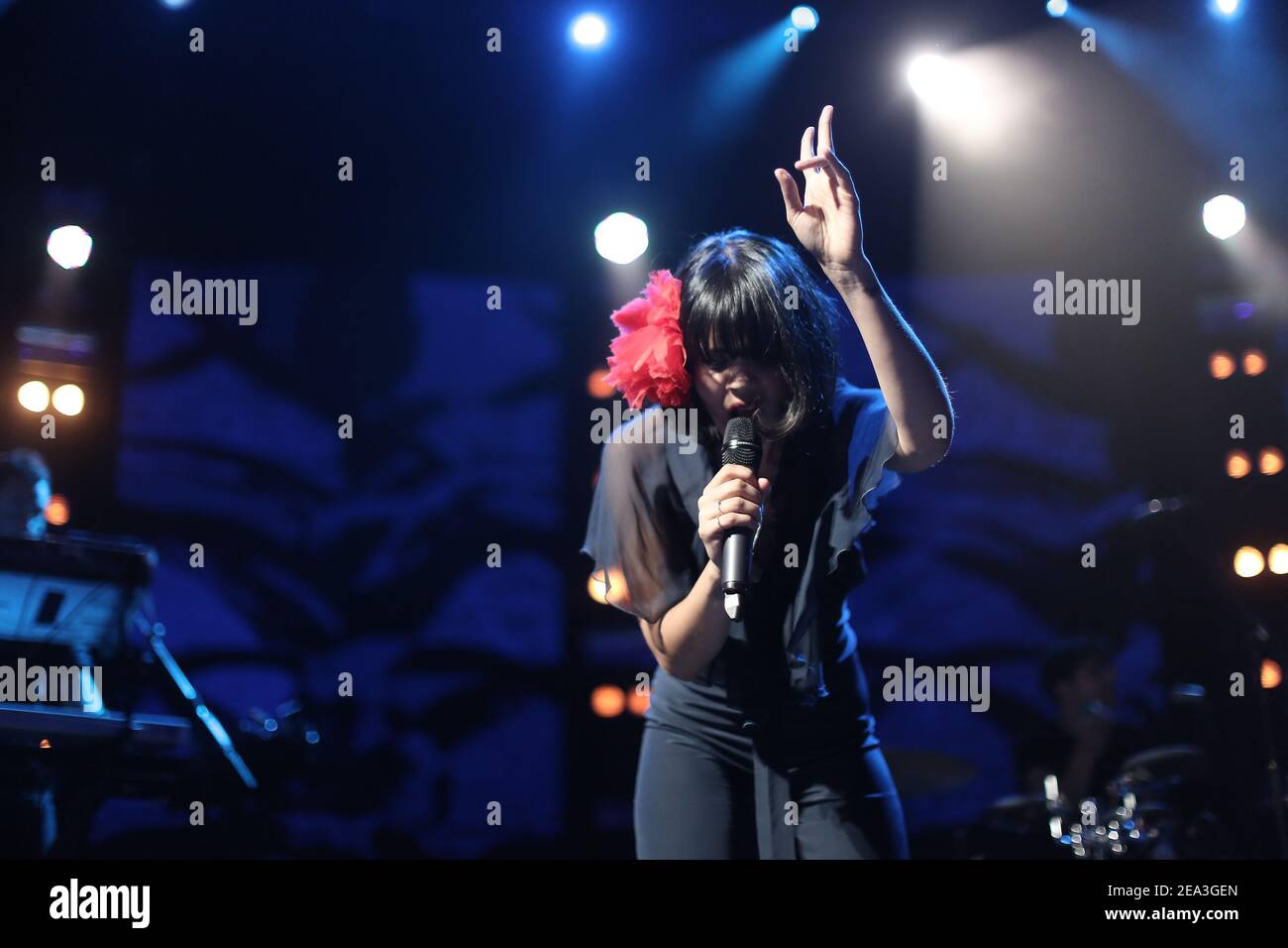 Bat for Lashes performing live on stage in the iTunes Festival at the