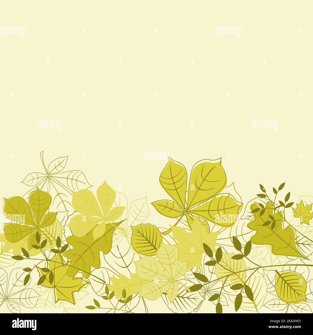Autumnal leaves on background for seasonal design Stock Vector Image