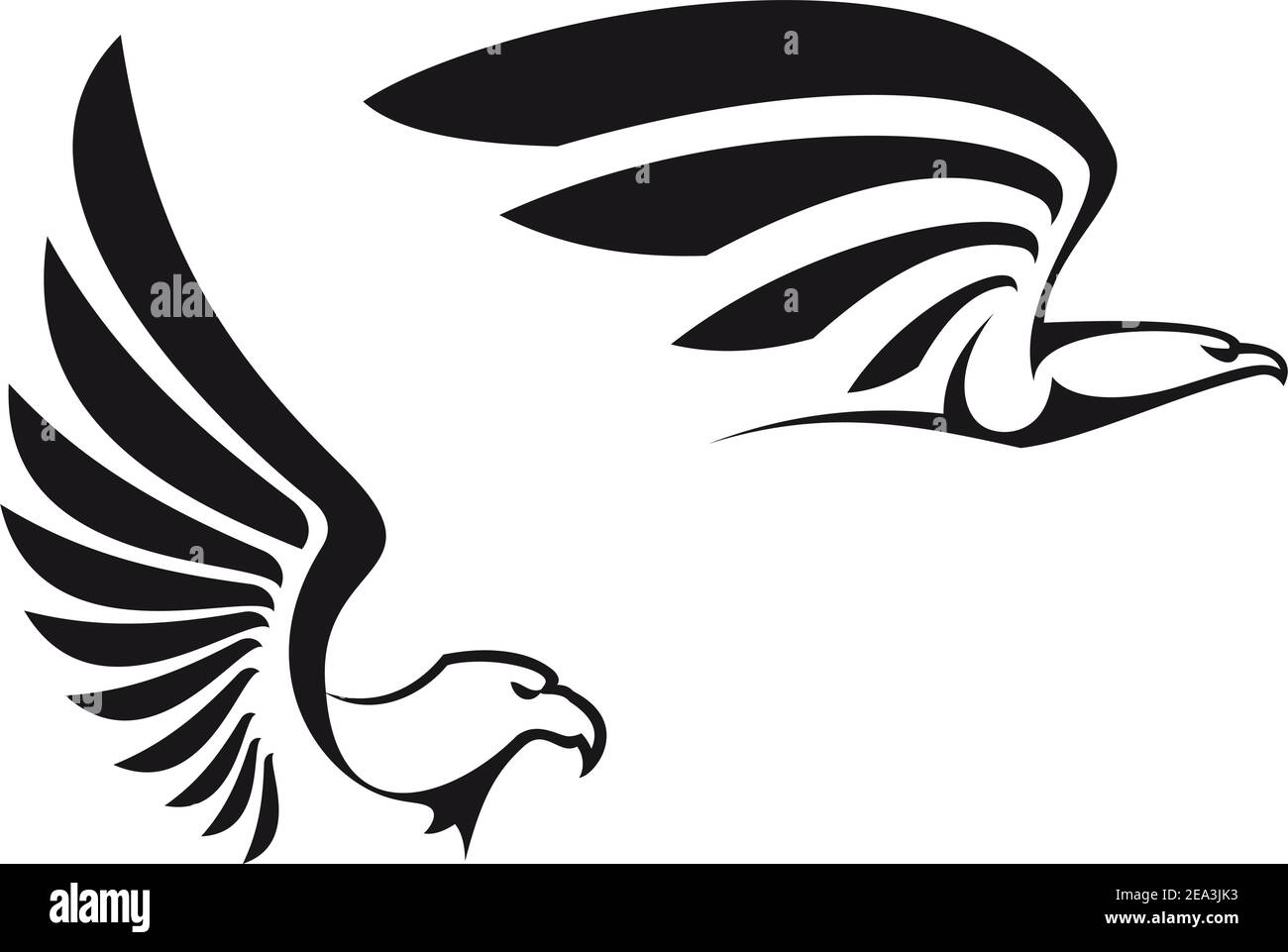 monochromatic The Vector logo queen of eagles. Cute crown print style eagle  of background Stock Vector Image & Art - Alamy