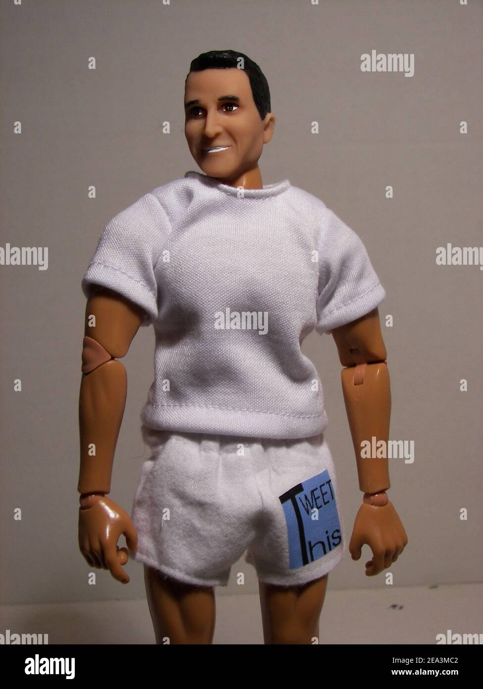 Connecticut-based company, Herobuilders.com has produced an 'anatomically correct' new action figure doll of Rep. Anthony Weiner, who was caught in a sexting scandal. The action figure went on sale yesterday for $49.95, and comes 'fully equipped with a crotch bulge'. An un-censored version exists as well which retails for $39.95 on June 14, 2011. Photo by Herobuilders.Com/ABACAUSA.COM Stock Photo