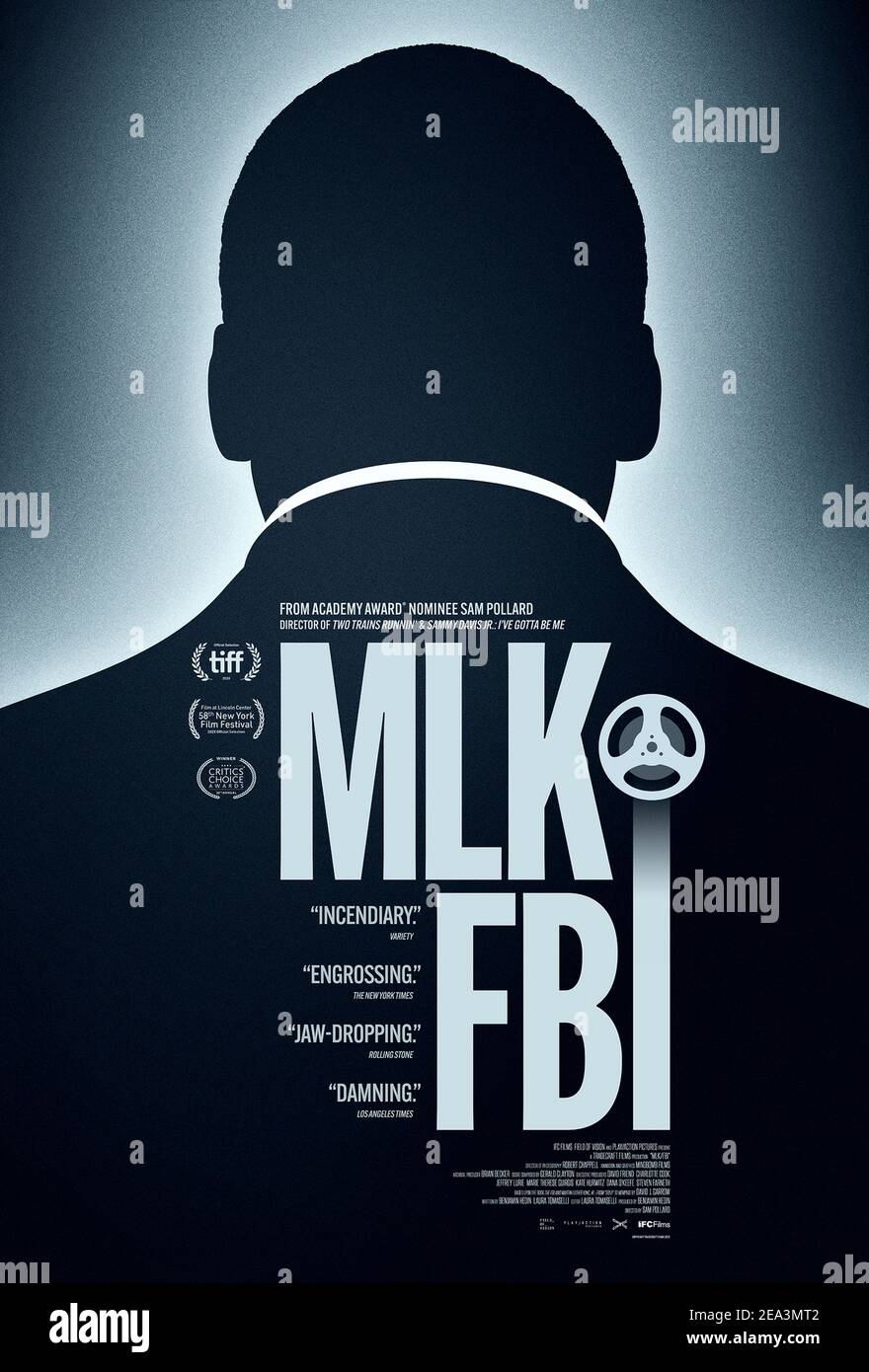MLK/FBI (2020) directed by Sam Pollard and starring David Garrow, Clarence B. Jones and Charles Knox. Based on newly declassified files, Sam Pollard's resonant film explores the US government's surveillance and harassment of Martin Luther King, Jr. Stock Photo