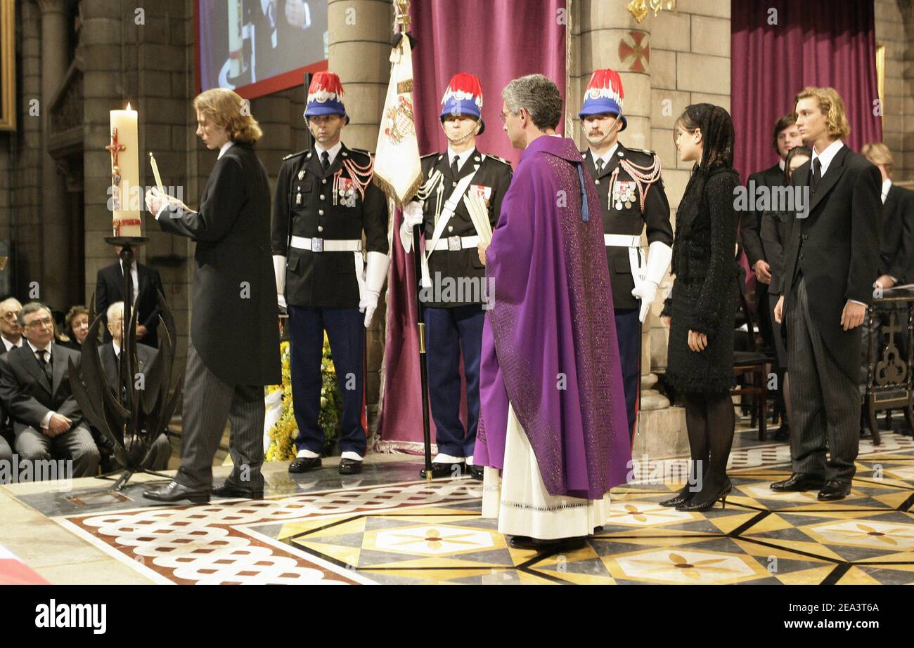 Monaco's princely family attend the funeral service for the late Prince ...