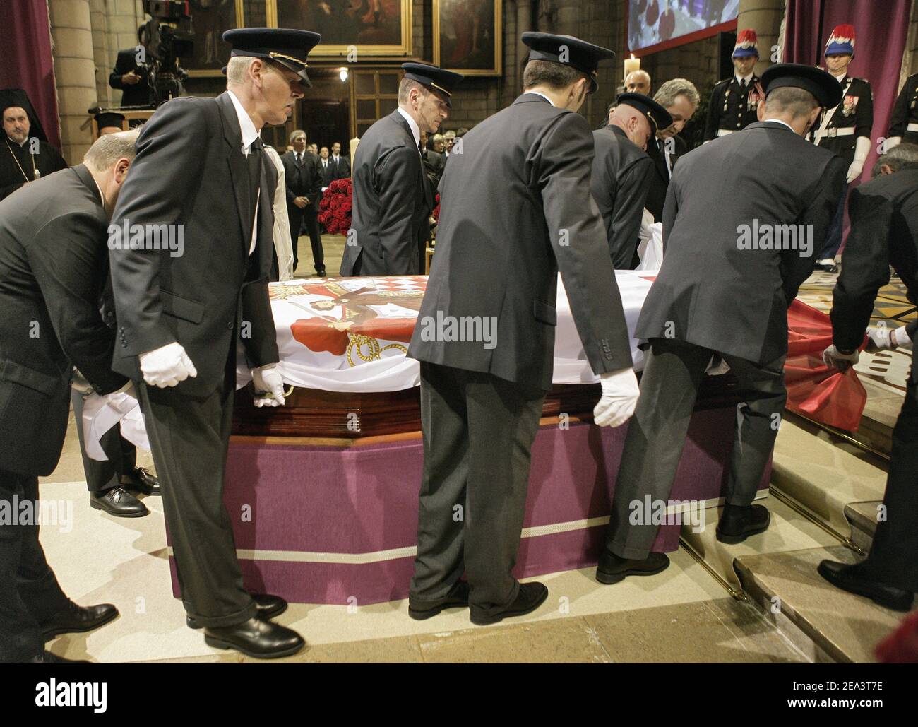 Monaco's princely family attend the funeral service for the late Prince ...