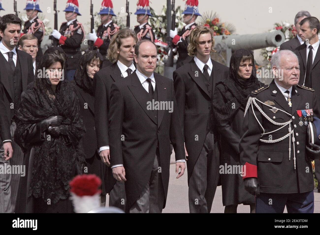 (L-R) : Princess Caroline, Andrea Casiraghi, Prince Albert II, Pierre ...