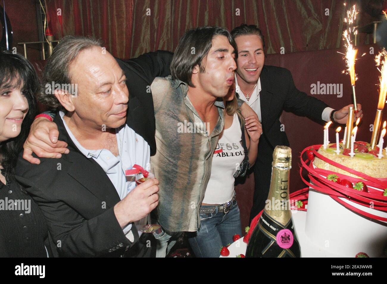 French reality TV star Gregory Basso ('Greg the Millionaire') with Moet