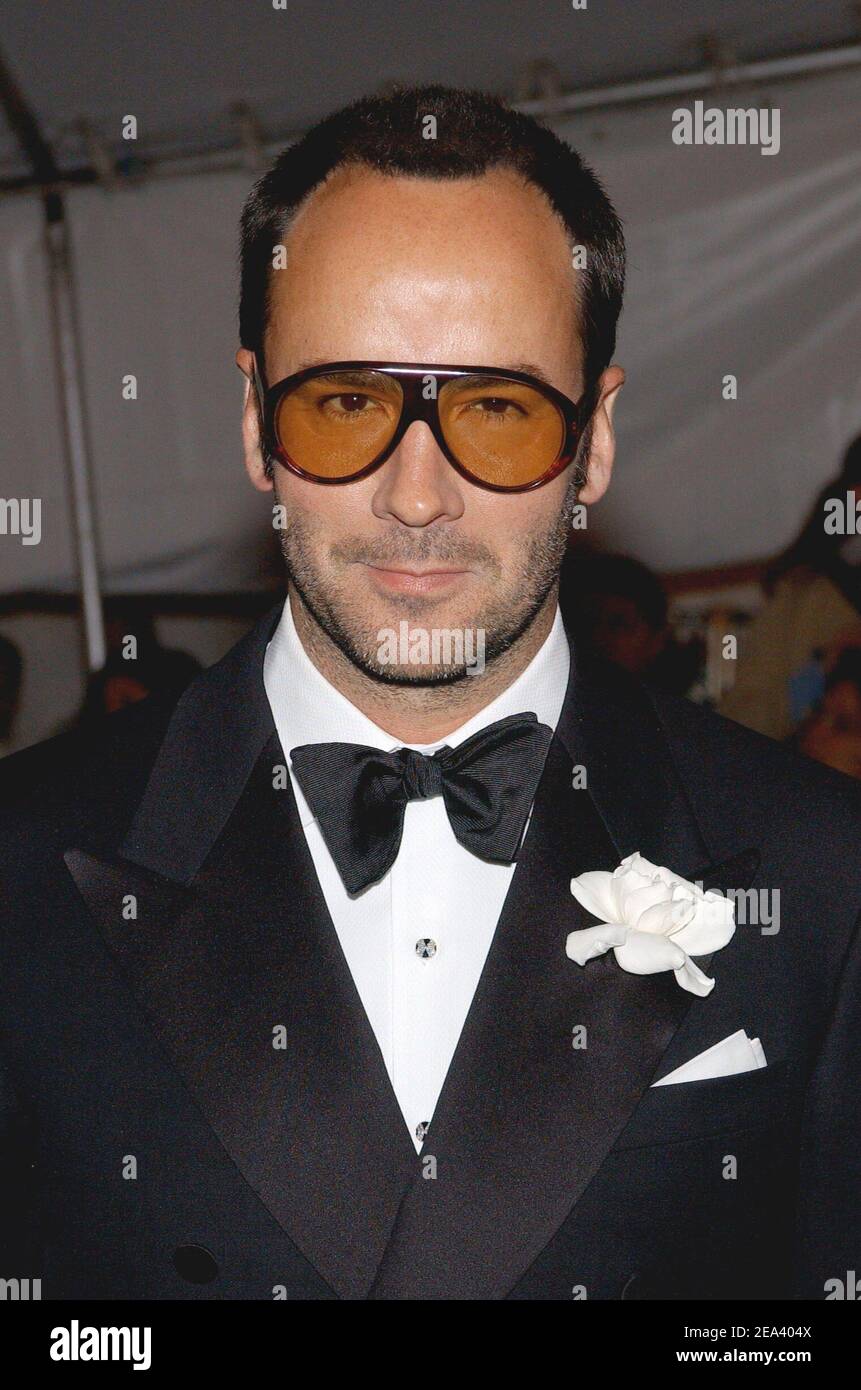 Designer Tom Ford arrives at the 2005 Costume Institute Gala ""Celebrating  Chanel"", held at the Metropolitan Museum of Art in New York, on Monday May  2, 2005. Photo by Nicolas Khayat/ABACA Stock