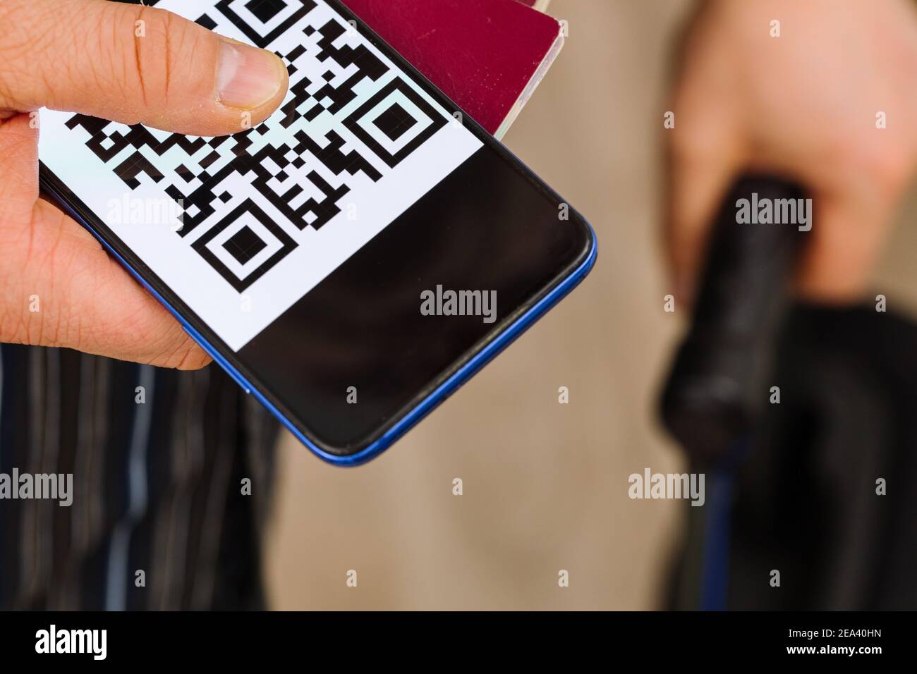 Travelers who have a passport and a phone with a Qr code indicating