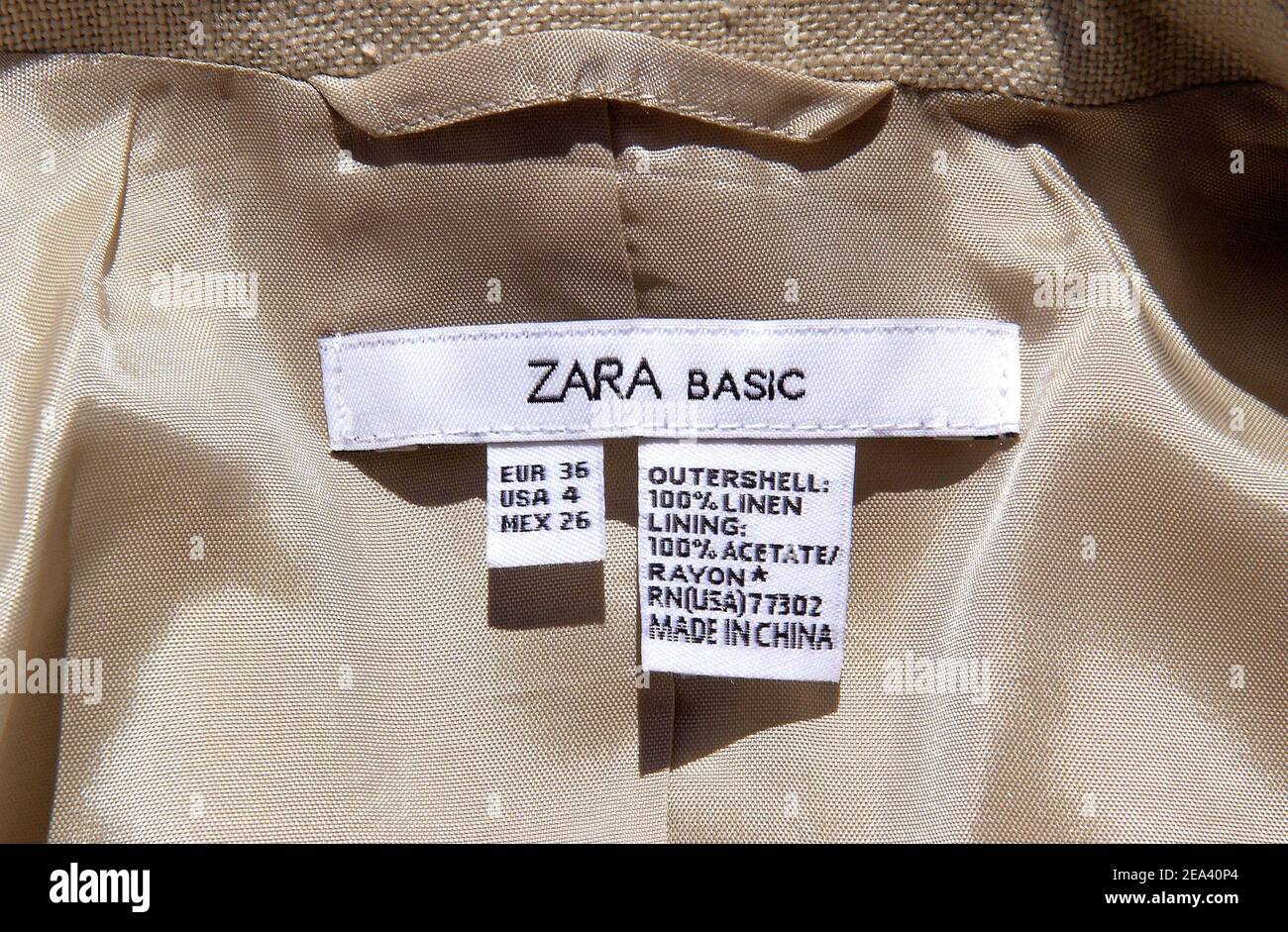 Made In China Labels On Zara Basic Garments European Union Member States Are Gearing Up To Press Brussels For Emergency Measures Leading To A Fast Track Application Of Limits On Booming Textile Imports