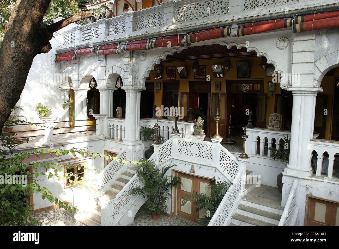 EXCLUSIVE. Outside view of the recently restored palace of Umang Hutheesing, Lord of Ahmedabad, in Ahmedabad, Gujarat State, India, in March 2005. Photo by Alexis Orand/ABACA. Stock Photo
