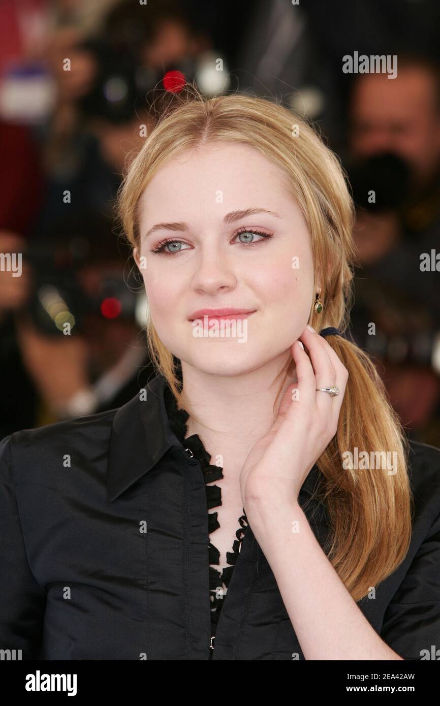US actress Evan Rachel Wood poses at a photocall for US director David ...