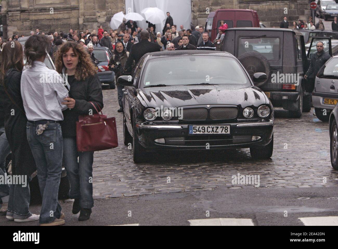 Wedding of French musician Jean-Michel Jarre and French actress Anne  Parillaud at the church of Montfort l'Amaury near Paris, France on May 14,  2005. Photo by Gorassini-Mousse/ABACA Stock Photo - Alamy