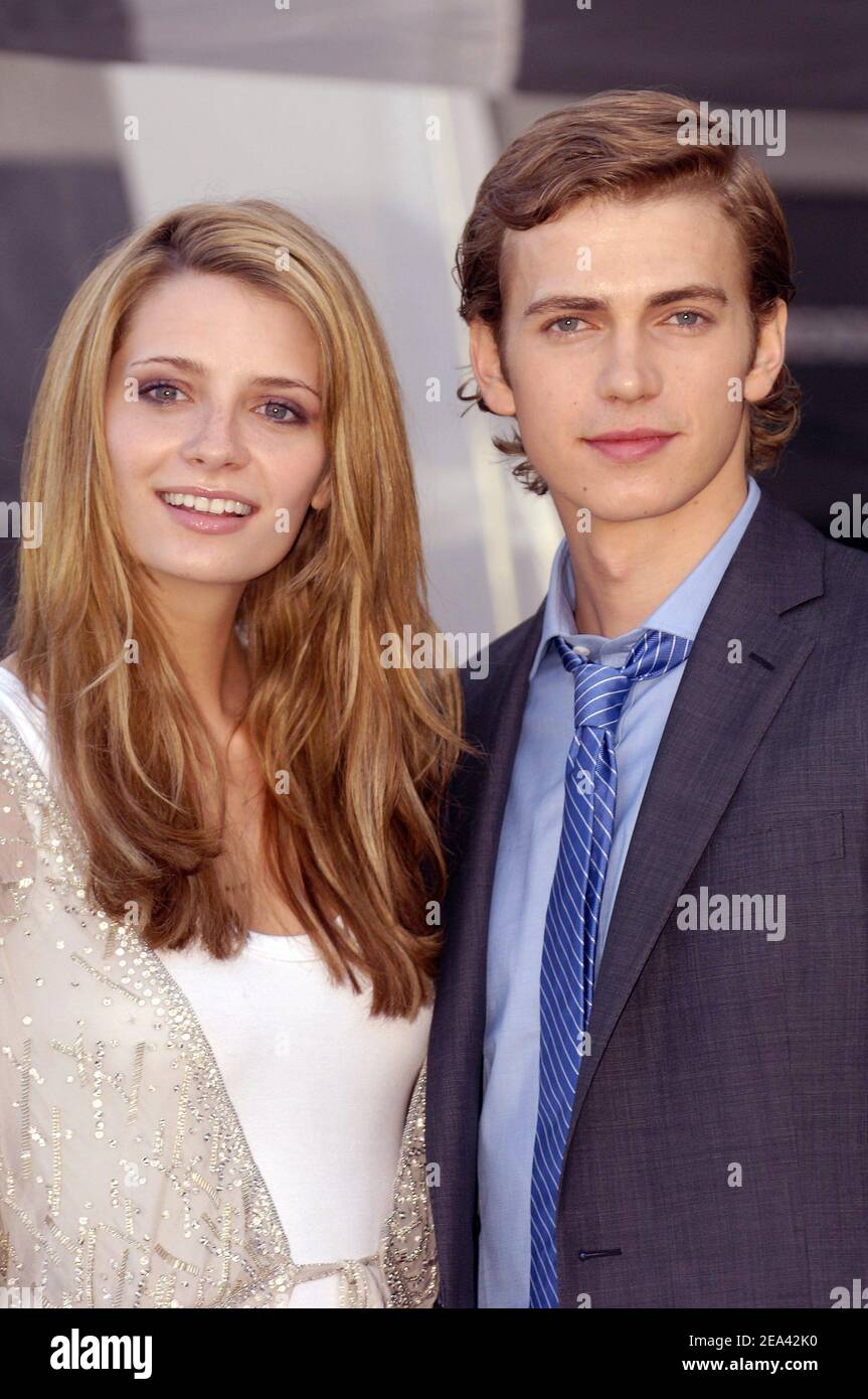 US Actress Mischa Barton poses with Hayden Christensen during a photocall on a yacht to promote their latest movie 'The Decameron' during the 68th International Cannes Film Festival in Cannes, Southern France on May 14, 2005. Photo by Hahn-Nebinger-Klein/ABACA Stock Photo