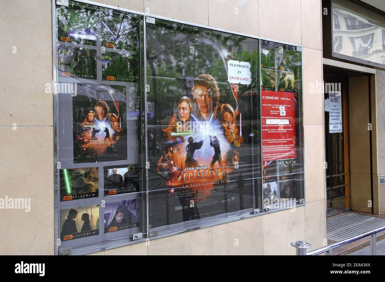 Poster of George Lucas film 'Star Wars Episode 3 Revenge of the Sith' pictured in Paris, France, on May 16, 2005. Photo by Giancarlo Gorassini/ABACA Stock Photo