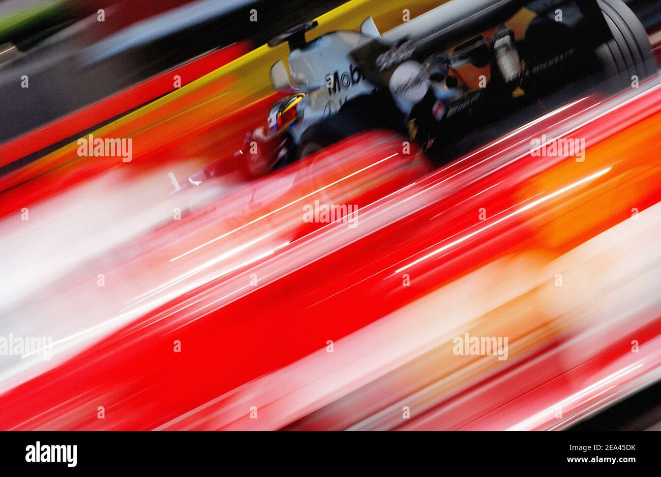 Colombian Formula One driver Juan Pablo Montoya (Team MC-Laren Mercedes) during the Formula one Grand Prix practice session in Monte-Carlo, Monaco, on May 21, 2005. Photo by Thierry Gromik/CAMELEON/ABACA. Stock Photo