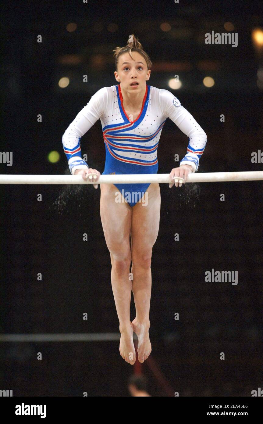 Emilie Le Pennec Of France Competes On The Uneven Bars During The 14th Internationaux De France Of Gymnastic At The Popb Stadium In Paris France On May 20 2005 Photo By Nicolas
