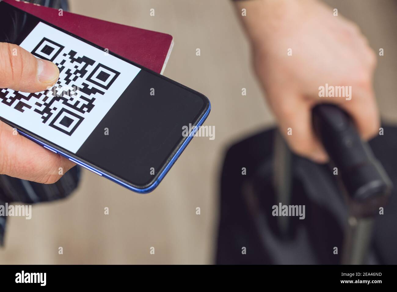 Travelers who have a passport and a phone with a Qr code indicating