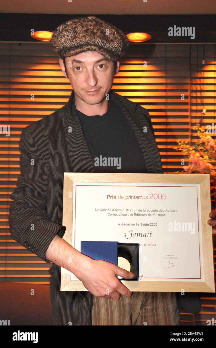 French singer Jamait receives the Prize Raoul Breton, Prix de Printemps