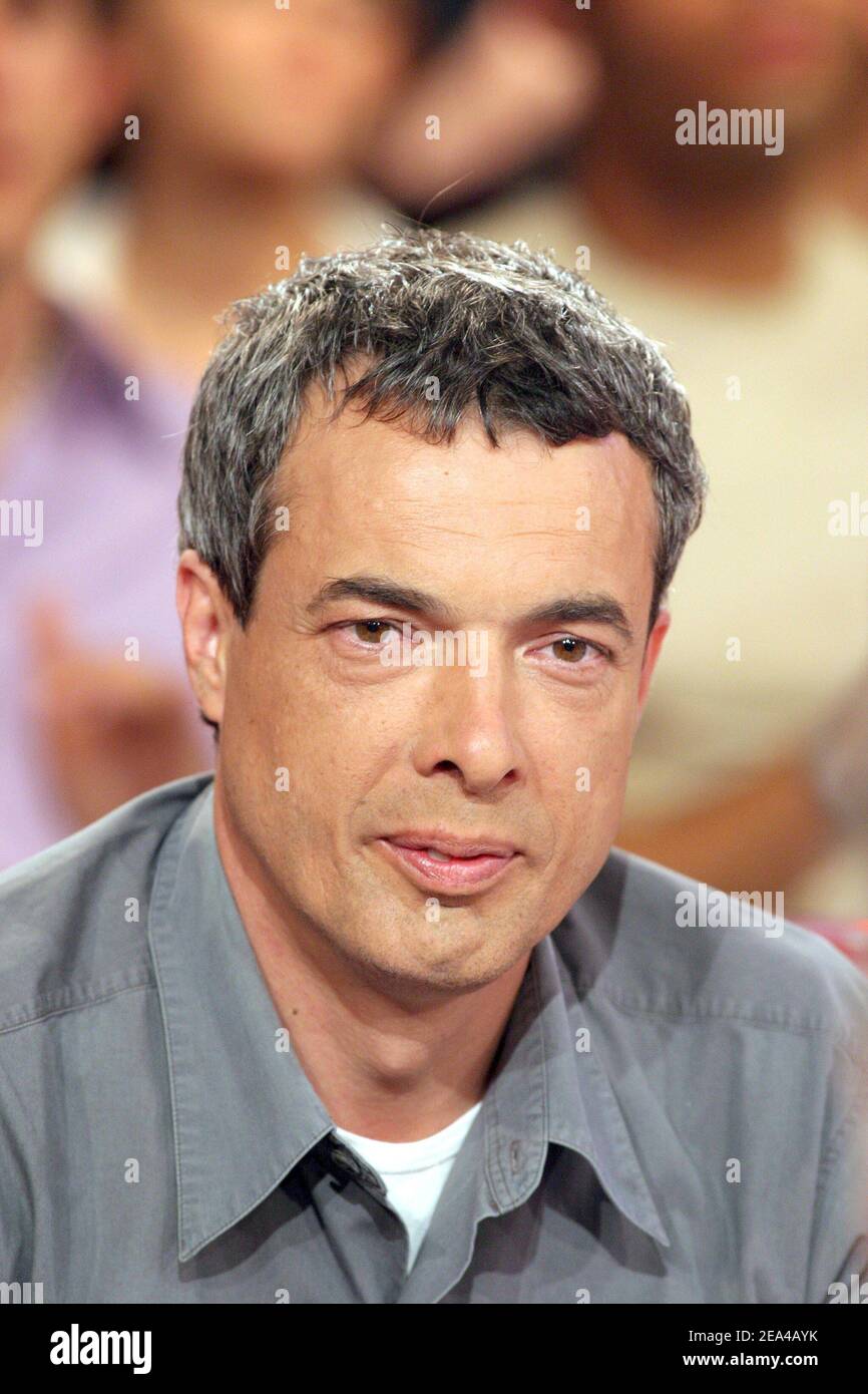 Christophe Berthonneau (director of FLAM pyrotechnic group) during the  taping of Michel Druckers talk show Vivement Dimanche dedicated to  French TV presenter and Humorist Patrick Sebastien, at Studio Gabriel in  Paris, France,