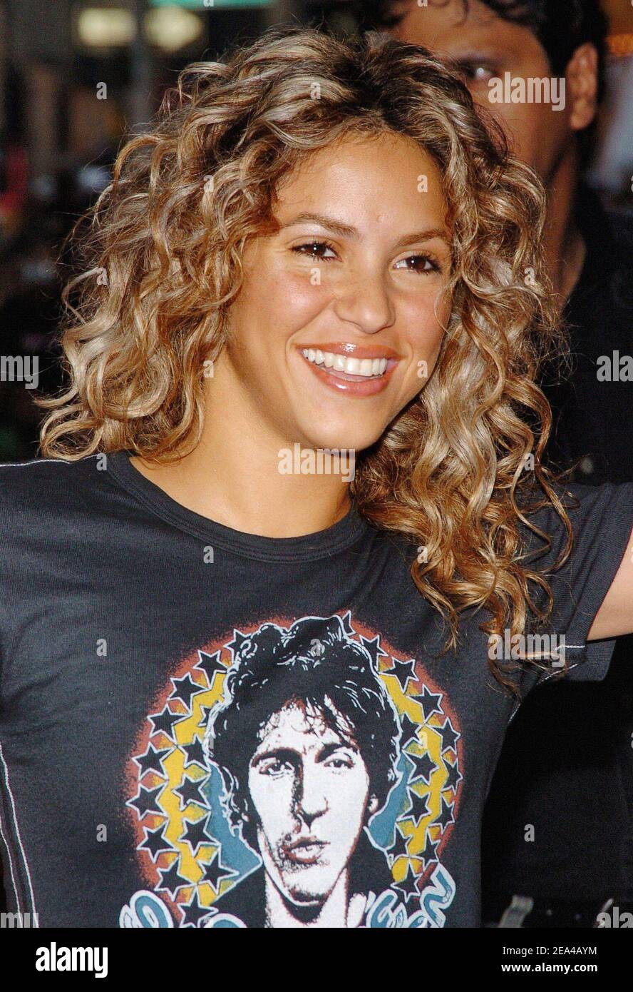 Columbian-born singing sensation Shakira arrives for the promotion of