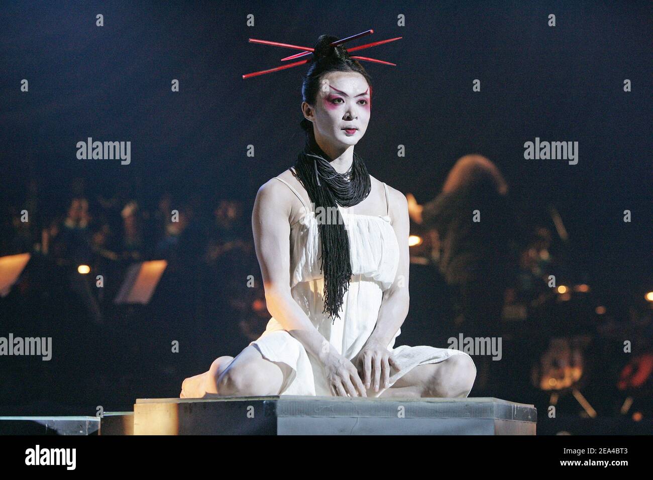 Chinese transsexual dancer Jin Xing performs in the opera Carmina ...