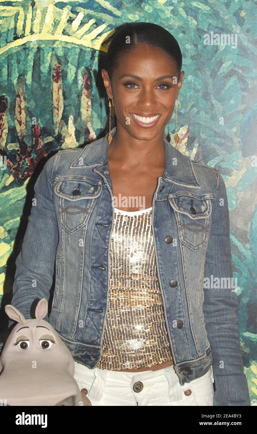 Us actress Jada Pinkett Smith poses at the photocall for her film 'Madagascar' at George V Hotel in Paris, France, on June 13, 2005. Photo by Giancarlo Gorassini/ABACA Stock Photo