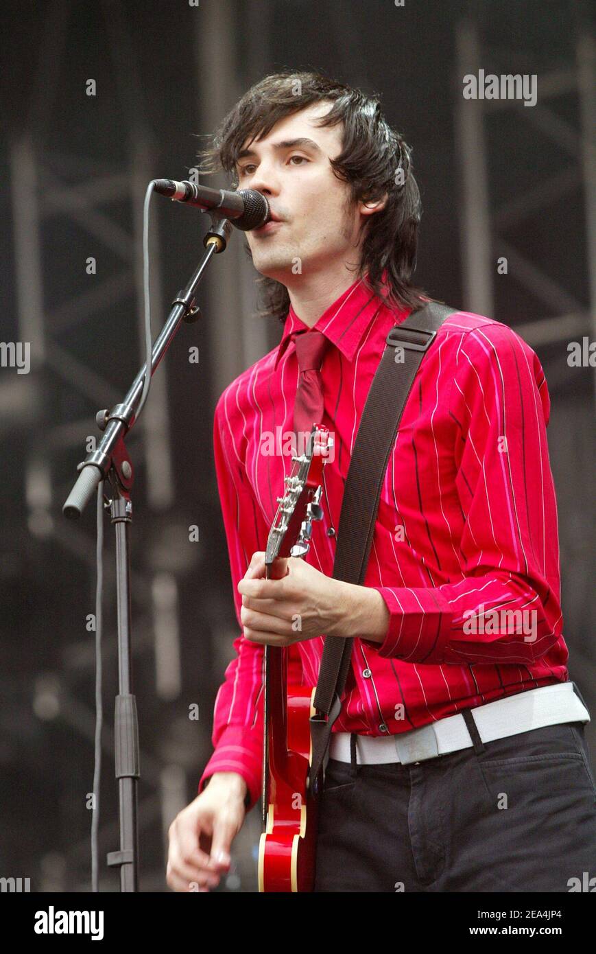 Belgian rock group 'Hollywood PornStar' performs during the 'Solidays