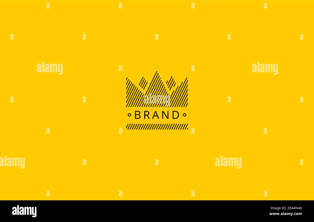 Unique Crown King Vintage Logo Template suitable for any business company Stock Vector