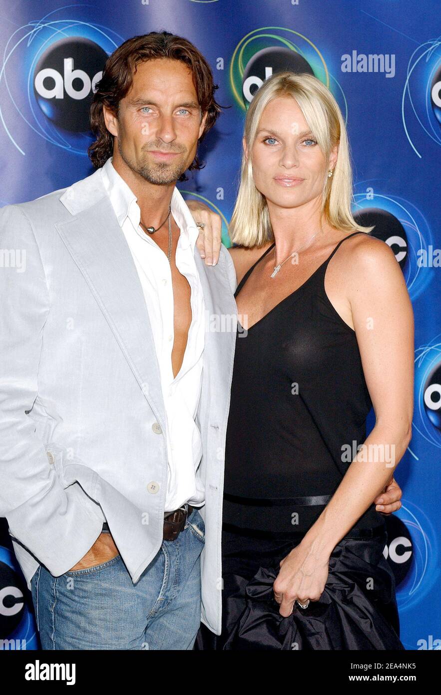 British-born actress and 'Desperate Wives' star Nicolette Sheridan and her boyfriend Niklas Soderblom attend the ABC Television 2005 Summer Press Tour All-Star Party held at The Abby Club in West Hollywood, Los Angeles, CA, USA, on July 27, 2005. Photo by Lionel Hahn/ABACAPRESS.COM. Stock Photo