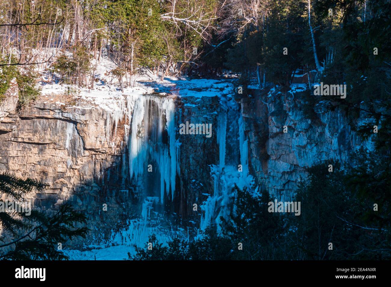 Eugenia Falls Grey Sauble Conservation Area Owen Sound Ontario Canada in winter Stock Photo