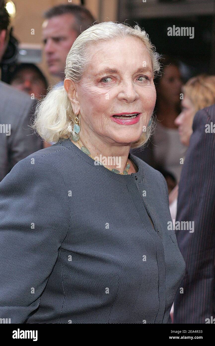 U.S. actress Lauren Bacall arrives at the premiere of 'Asylum' in