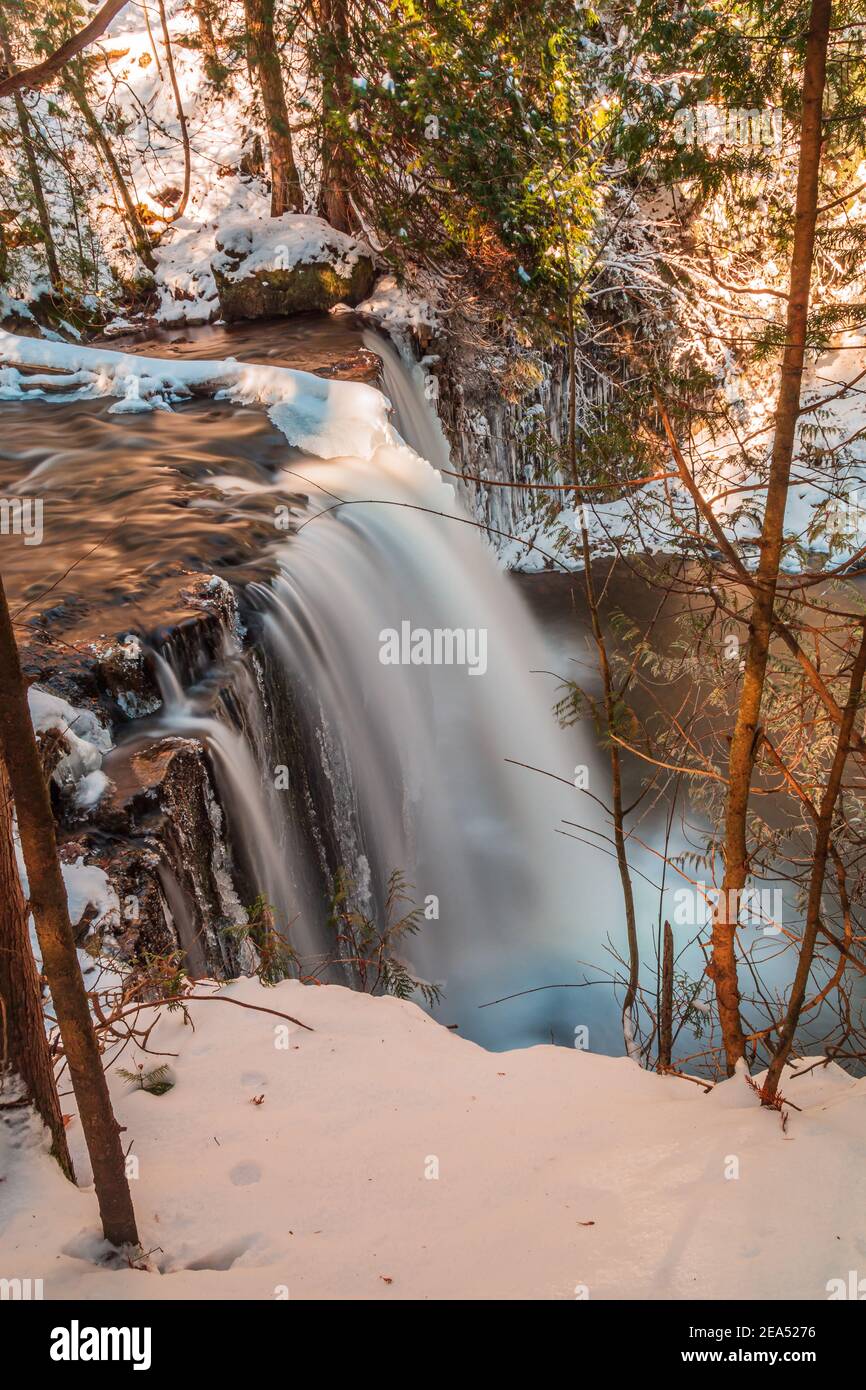 Hoggs Falls Grey Sauble Conservation area Flesherton Ontario Canada Stock Photo