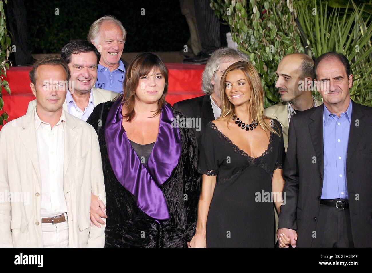 The jury, Pierre Lescure, Peter Kassovitz, Michle Bernier, Ingrid Chauvin, Grard Carr, Eric Neveux, Laurent Mallet attend the closing ceremony of the 7th Festival of TV fiction in Saint-Tropez, France on September 17, 2005. Photo by Gerald Holubowicz/ABACAPRESS.COM Stock Photo