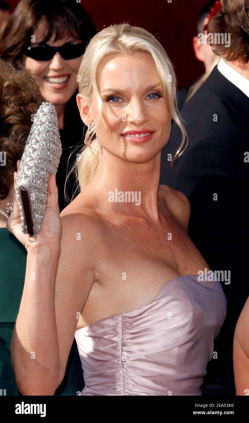 US actress and 'Desperate Housewives' Star Nicollette Sheridan attends the 57th Annual Emmy Awards at the Shrine Auditorium in Los Angeles, on September 18th, 2005. Photo by Lionel Hahn/ABACAPRESS.COM. Stock Photo