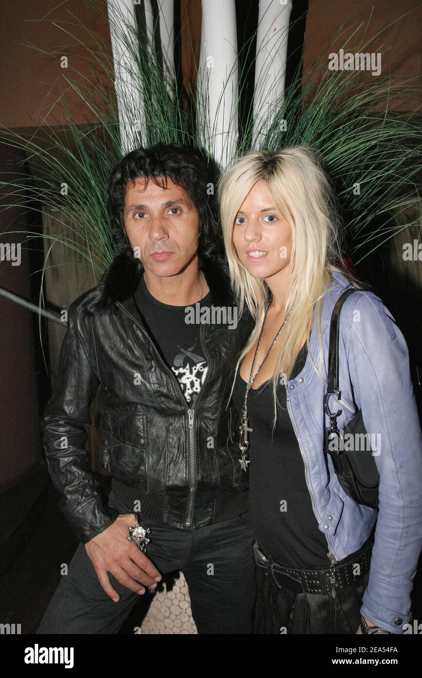 French singer Jean-Luc Lahaye and his girlfriend Justine during Sylie  Joly's premiere after party at