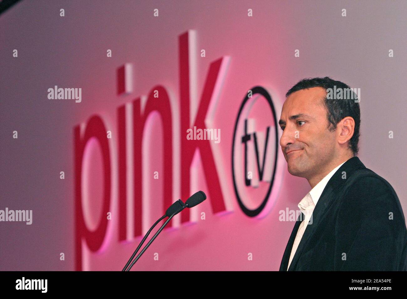 Pink TV president Pascal Houzelot attends the French gay TV channel 'Pink  TV' press conference in Paris, France on september 22, 2005. Photo by Jean-Jacques  Datchary/ABACAPRESS.COM Stock Photo - Alamy