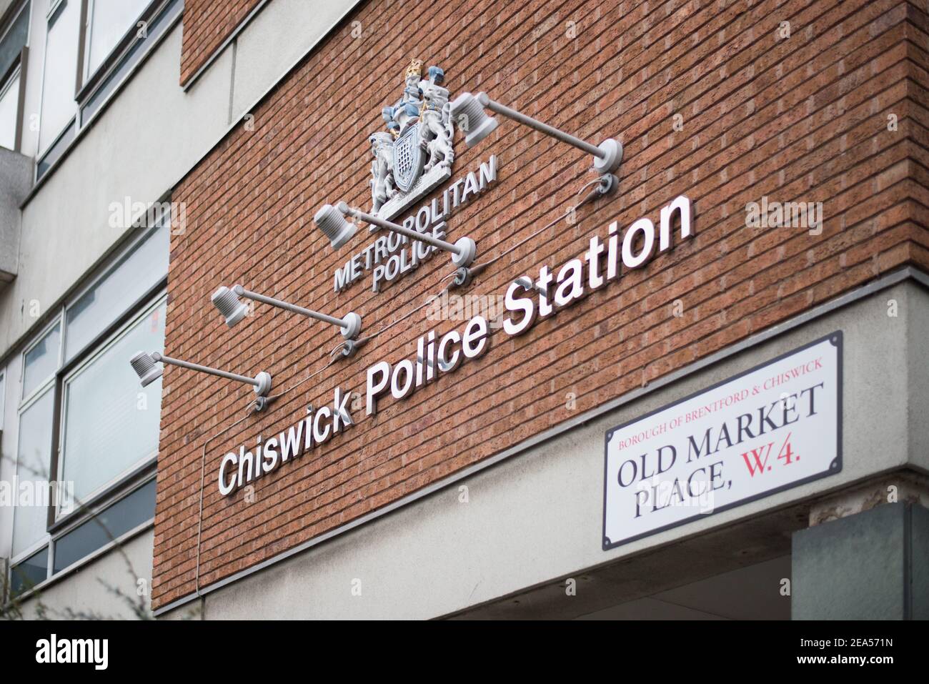 Chiswick Police Station, 211, 209 Chiswick High Road, Chiswick, London W4 2DU Stock Photo
