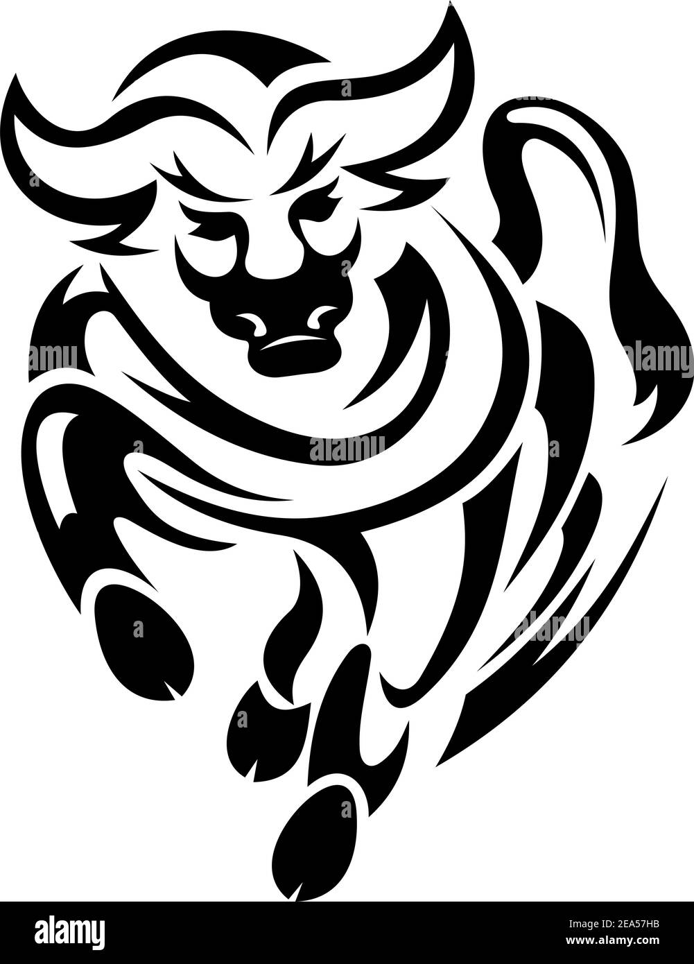 Black bull in tribal style for mascot or tattoo design Stock Vector Image & Art - Alamy Black bull in tribal style for mascot or tattoo design Stock Vector Image & Art - Alamy