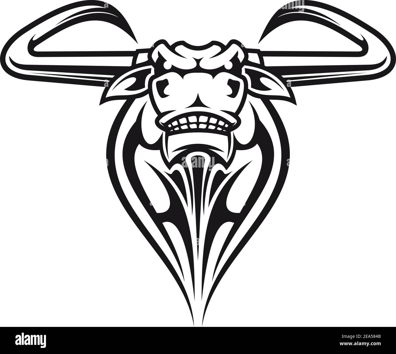 Wild buffalo bull head for mascot or tattoo design Stock Vector Image & Art  - Alamy