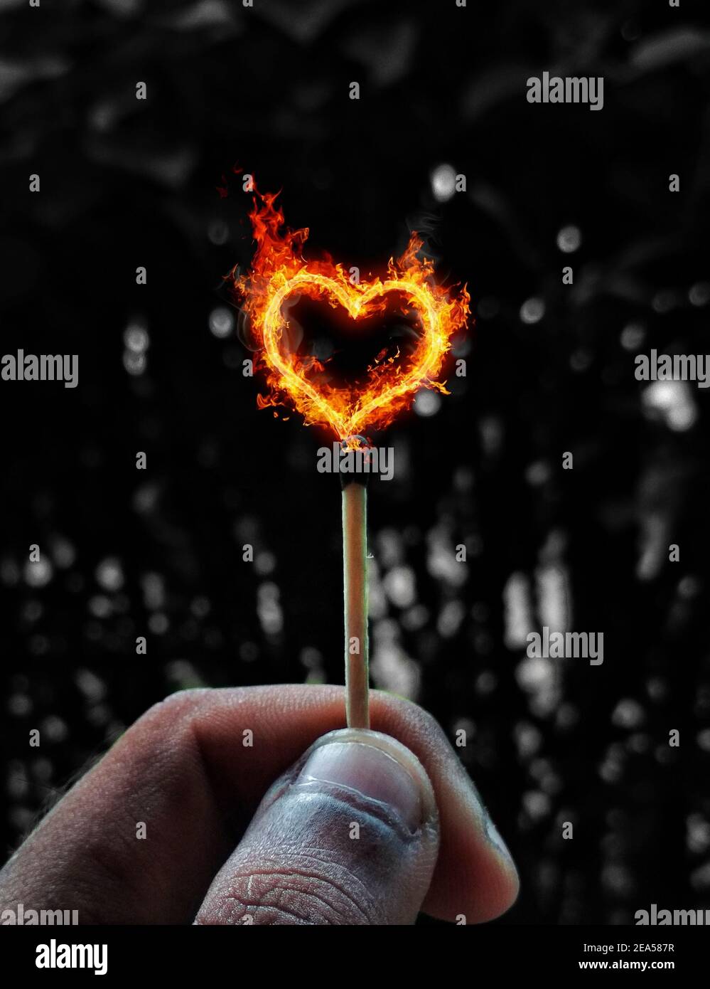 Heart shaped flame hi-res stock photography and images - Alamy