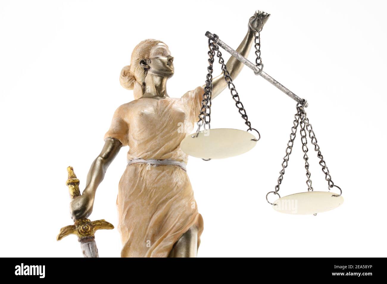 Justice (greekthemis,latinjustitia) blindfolded with scales, sword