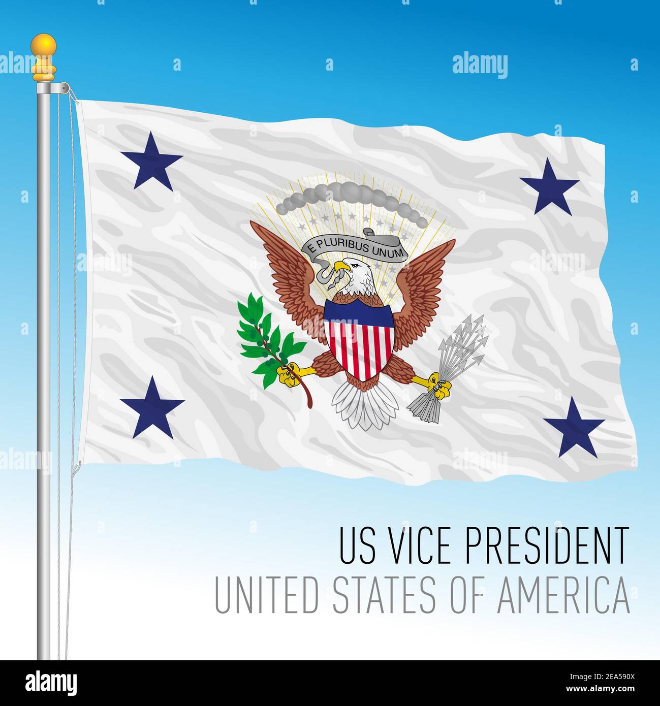 Vice President flag, United States, vector illustration Stock Vector