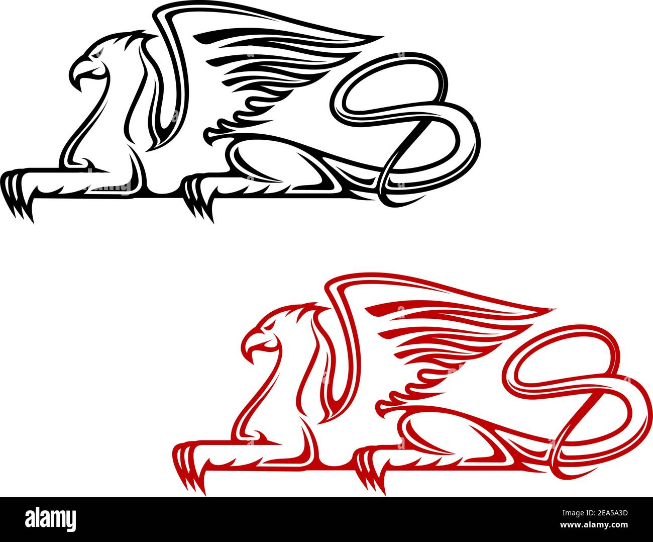 Vintage griffin for heraldic or tattoo design Stock Vector Image & Art -  Alamy