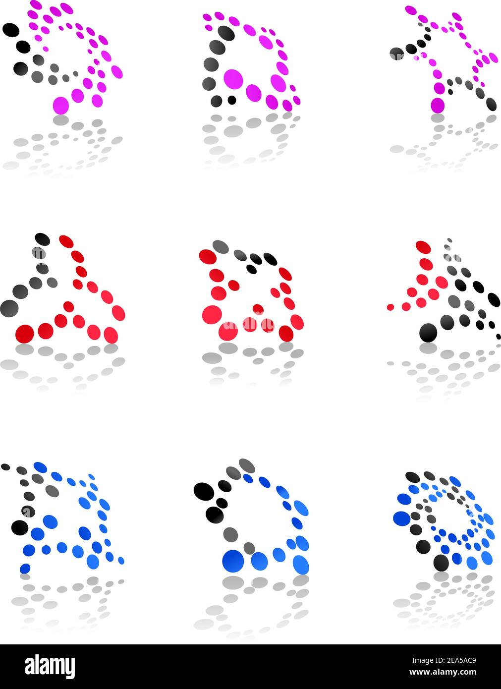 Color abstract pictograms, icons and symbols set for business design ...
