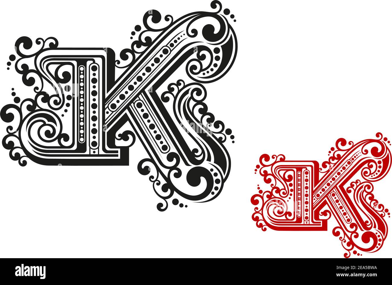 Vintage victorian alphabet Stock Vector Images - Alamy