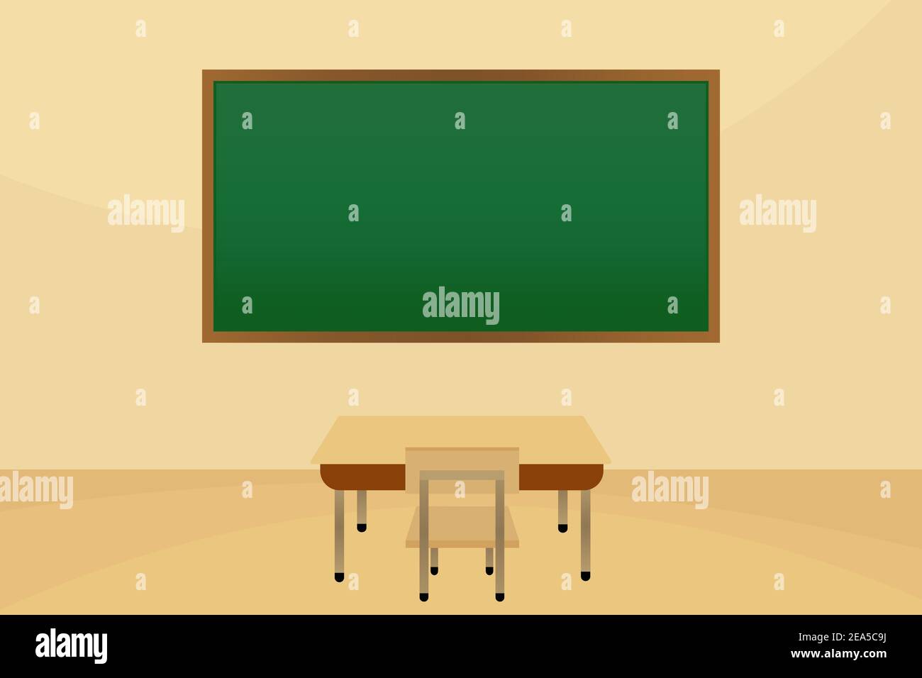 Green school chalkboard with school table Stock Vector Image & Art Alamy