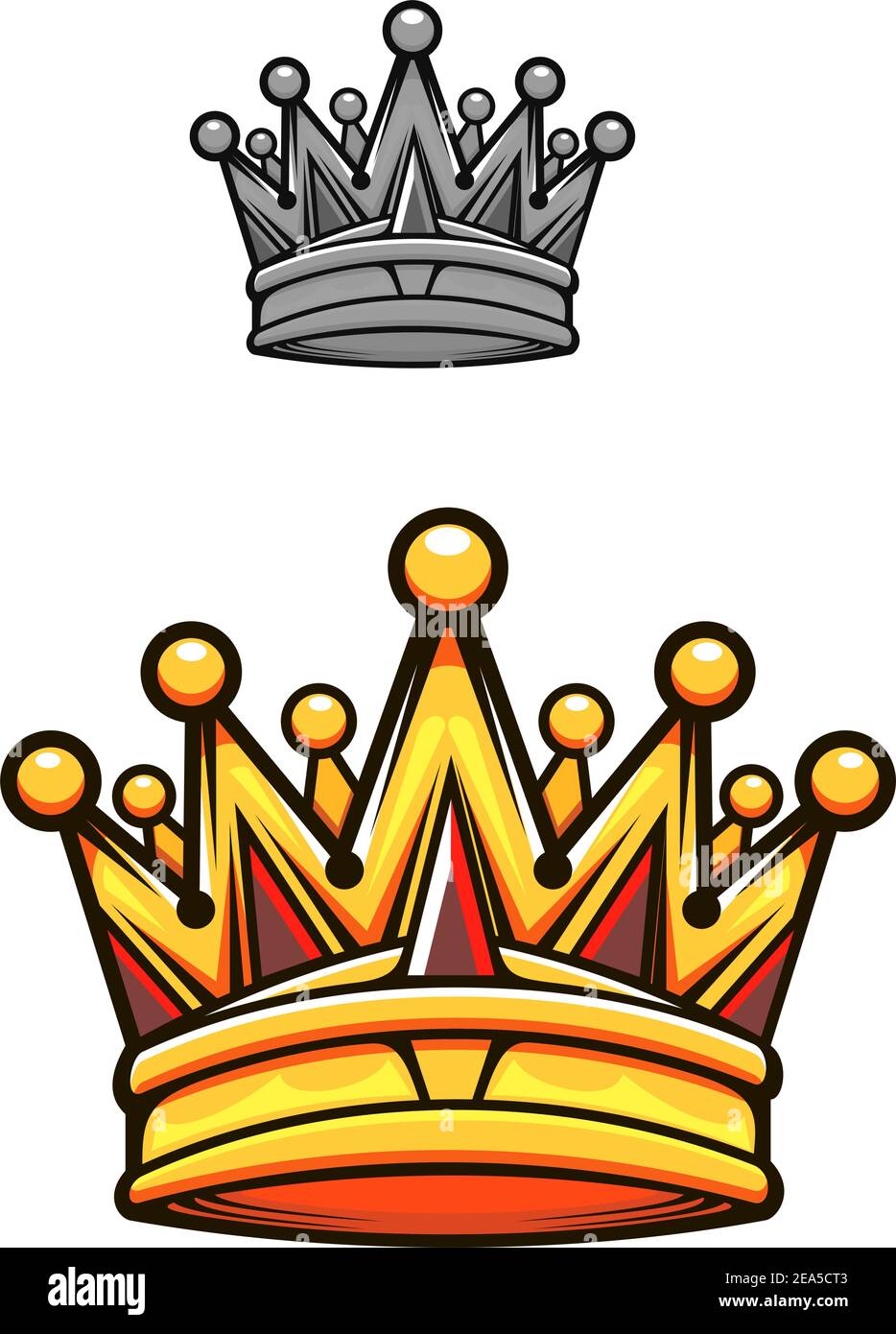 Vintage royal crown in cartoon style for heraldry design Stock Vector Image  & Art - Alamy