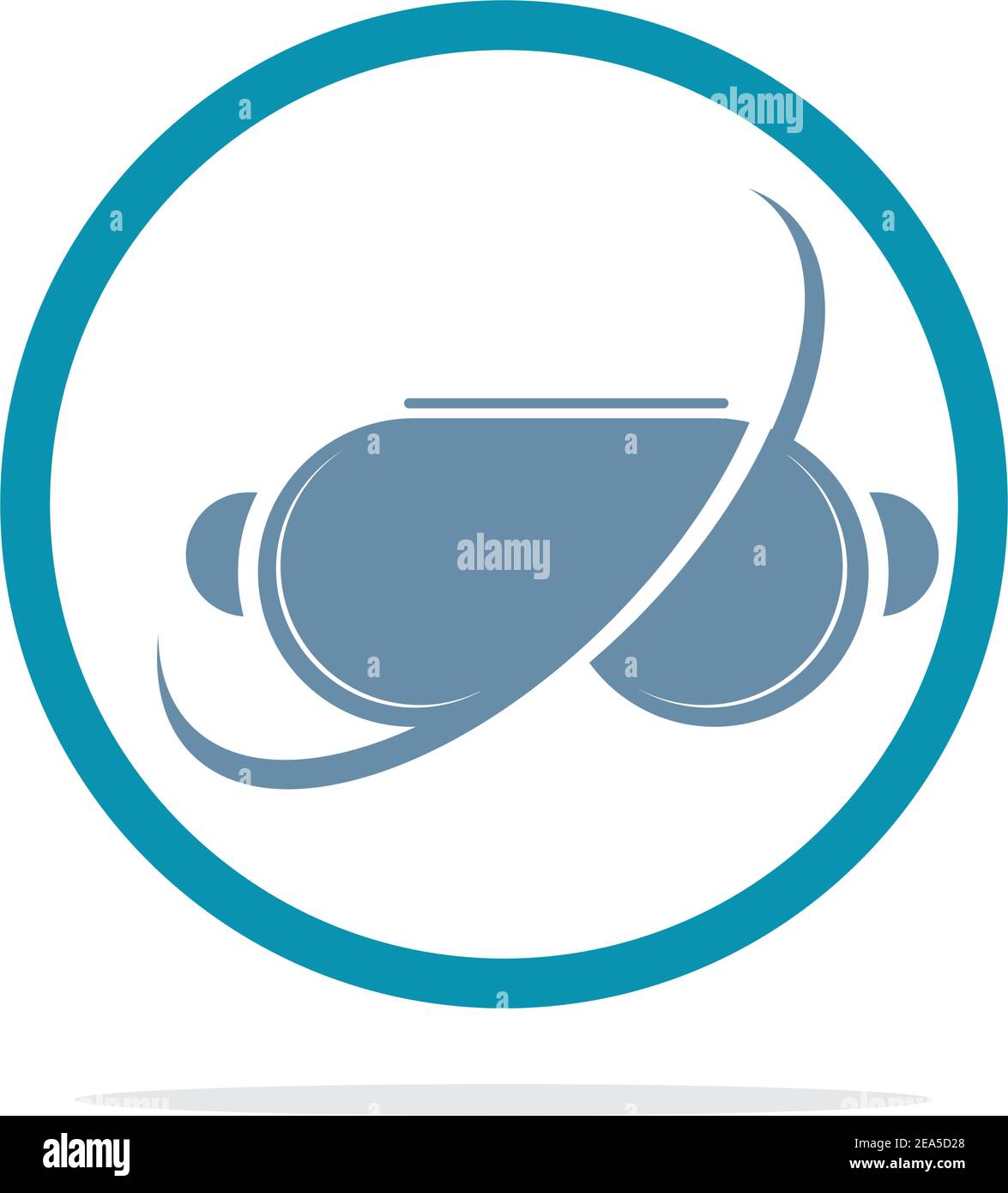 virtual reality logo illustration design template - vector Stock Vector ...