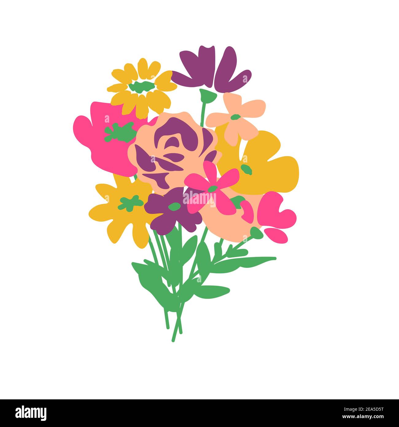 Flower bunch bright vector illustration Stock Vector Image & Art Alamy