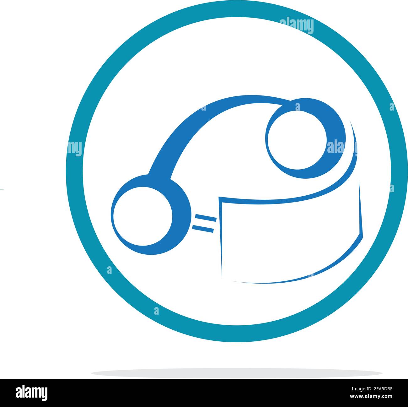 virtual reality logo illustration design template - vector Stock Vector